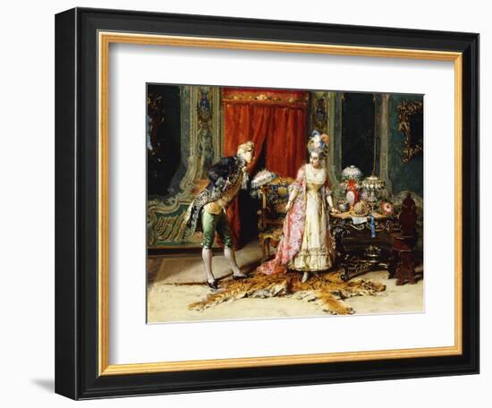 Flowers for her Ladyship-Cesare Auguste Detti-Framed Giclee Print