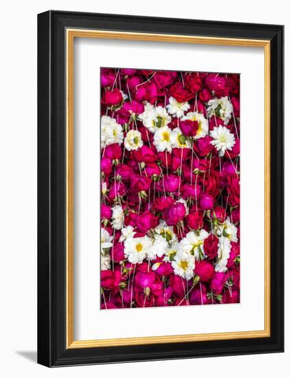 Flowers for offering at a Hindu temple, New Delhi, India, Asia-Matthew Williams-Ellis-Framed Photographic Print