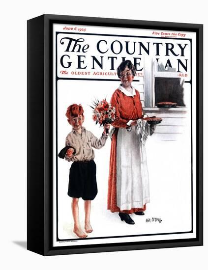 "Flowers for Pie," Country Gentleman Cover, June 6, 1925-Angus MacDonall-Framed Premier Image Canvas