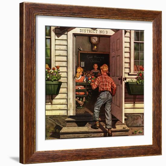 "Flowers for Teacher," September 7, 1946-Stevan Dohanos-Framed Giclee Print