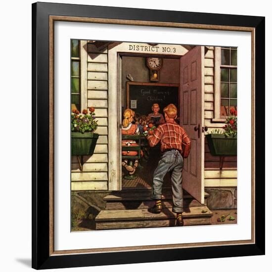 "Flowers for Teacher," September 7, 1946-Stevan Dohanos-Framed Giclee Print