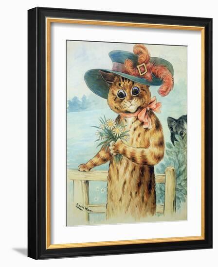 Flowers for the Duchess-Louis Wain-Framed Giclee Print