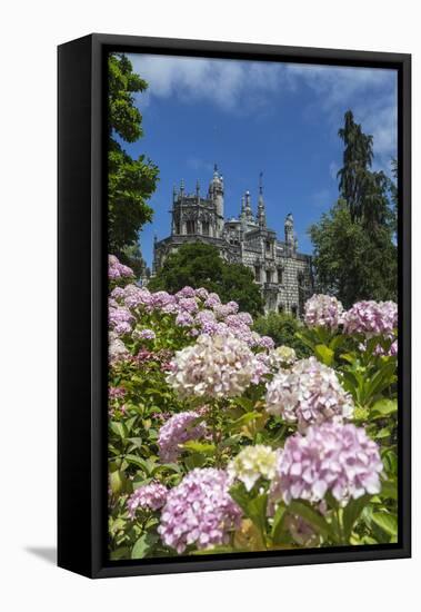 Flowers Frame Old Mystical Buildings of Romanesque Gothic and Renaissance Style-Roberto Moiola-Framed Premier Image Canvas