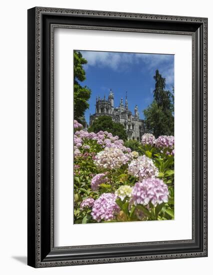 Flowers Frame Old Mystical Buildings of Romanesque Gothic and Renaissance Style-Roberto Moiola-Framed Photographic Print