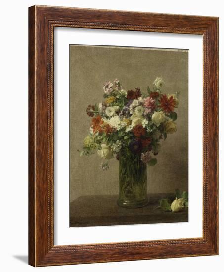 Flowers from Normandy-Henri Fantin-Latour-Framed Art Print