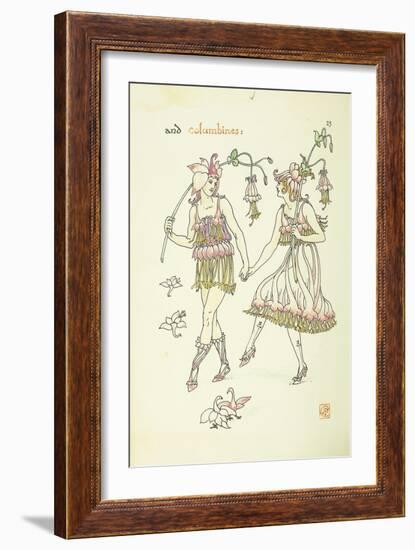 Flowers from Shakespeare's Garden: Columbines, 1906-Walter Crane-Framed Giclee Print