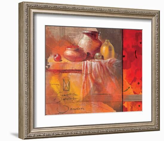 Flowers & Fruit-Joadoor-Framed Art Print