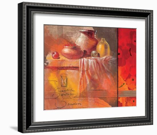 Flowers & Fruit-Joadoor-Framed Art Print