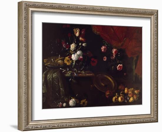 Flowers, Fruits and Sweets-Giuseppe Recco-Framed Giclee Print