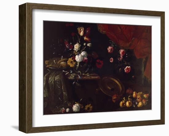 Flowers, Fruits and Sweets-Giuseppe Recco-Framed Giclee Print