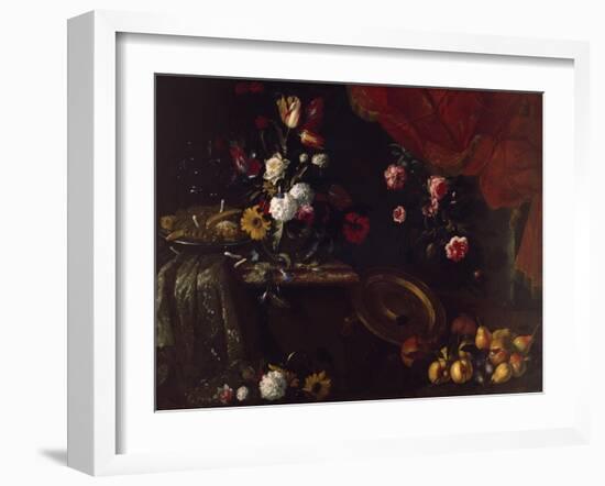 Flowers, Fruits and Sweets-Giuseppe Recco-Framed Giclee Print
