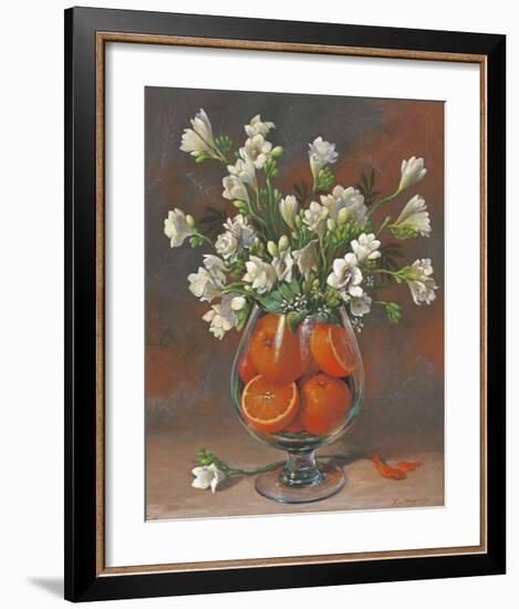 Flowers & Fruits II-Joaquin Moragues-Framed Art Print