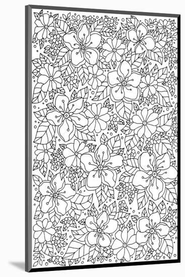 Flowers & Greenery Coloring Art-null-Mounted Coloring Poster