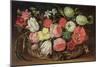 Flowers in a Basket-Anonymous Anonymous-Mounted Giclee Print