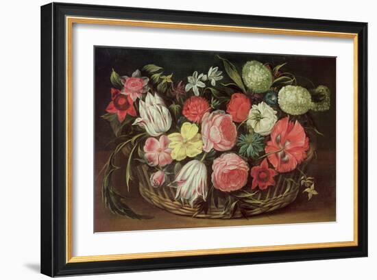 Flowers in a Basket-Anonymous Anonymous-Framed Giclee Print