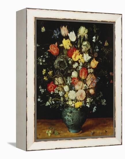 Flowers in a Blue Vase, about 1608-Jan Brueghel the Elder-Framed Premier Image Canvas