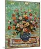 Flowers In A Blue Vase-Maurice Brazil Prendergast-Mounted Art Print