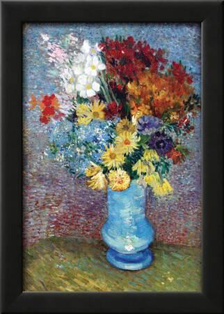 Flowers In A Blue Vase Art Print Vincent Van Gogh Art Com