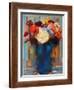 Flowers in a Blue Vase-Hooshang Khorasani-Framed Art Print