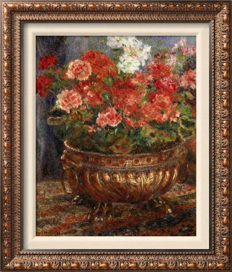 Flowers in a Brazen Vessel, 1880-Pierre-Auguste Renoir-Framed Giclee Print