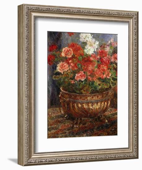 Flowers in a Brazen Vessel, 1880-Pierre-Auguste Renoir-Framed Giclee Print