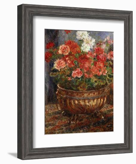 Flowers in a Brazen Vessel, 1880-Pierre-Auguste Renoir-Framed Giclee Print