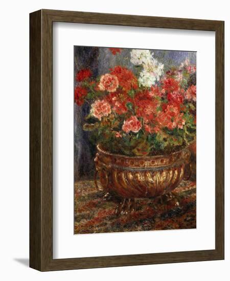 Flowers in a Brazen Vessel, 1880-Pierre-Auguste Renoir-Framed Giclee Print