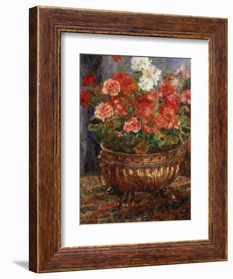 Flowers in a Brazen Vessel, 1880-Pierre-Auguste Renoir-Framed Giclee Print