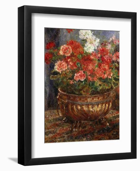 Flowers in a Brazen Vessel, 1880-Pierre-Auguste Renoir-Framed Giclee Print