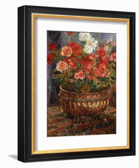 Flowers in a Brazen Vessel, 1880-Pierre-Auguste Renoir-Framed Giclee Print