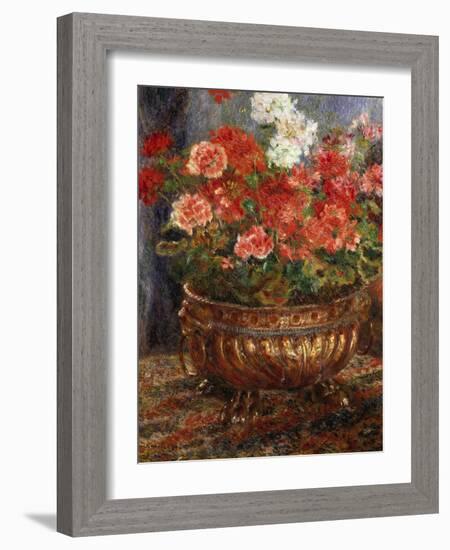 Flowers in a Brazen Vessel, 1880-Pierre-Auguste Renoir-Framed Giclee Print