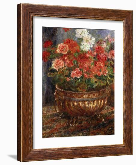 Flowers in a Brazen Vessel, 1880-Pierre-Auguste Renoir-Framed Giclee Print