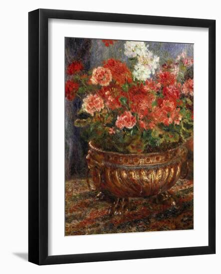 Flowers in a Brazen Vessel, 1880-Pierre-Auguste Renoir-Framed Giclee Print