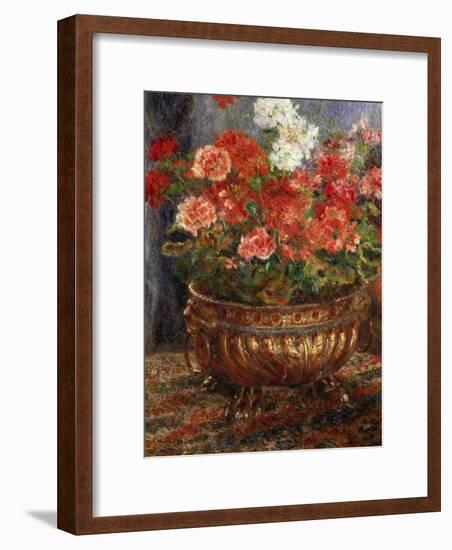 Flowers in a Brazen Vessel, 1880-Pierre-Auguste Renoir-Framed Giclee Print