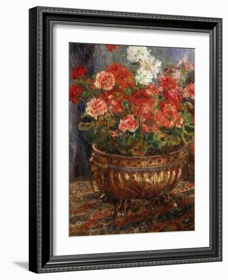 Flowers in a Brazen Vessel, 1880-Pierre-Auguste Renoir-Framed Giclee Print