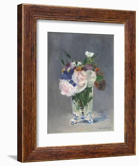 Flowers in a Crystal Vase, 1882-Edouard Manet-Framed Art Print