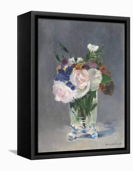 Flowers in a Crystal Vase, 1882-Edouard Manet-Framed Stretched Canvas