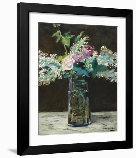 Flowers in a Crystal Vase, c.1882-Edouard Manet-Framed Premium Giclee Print