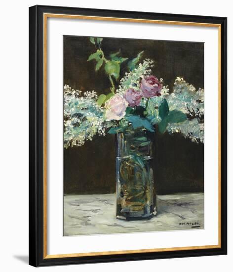 Flowers in a Crystal Vase, c.1882-Edouard Manet-Framed Premium Giclee Print