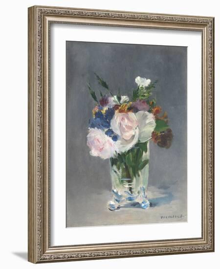 Flowers in a Crystal Vase, C.1882-Edouard Manet-Framed Giclee Print