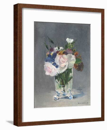 Flowers in a Crystal Vase, C.1882-Edouard Manet-Framed Giclee Print