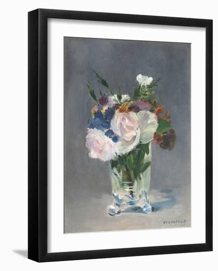 Flowers in a Crystal Vase, C.1882-Edouard Manet-Framed Giclee Print