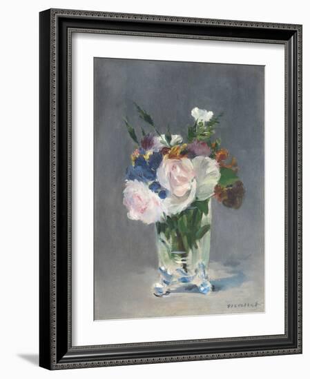 Flowers in a Crystal Vase, C.1882-Edouard Manet-Framed Giclee Print