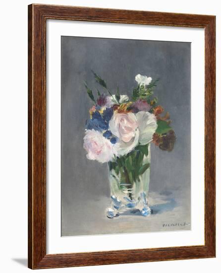 Flowers in a Crystal Vase, C.1882-Edouard Manet-Framed Giclee Print