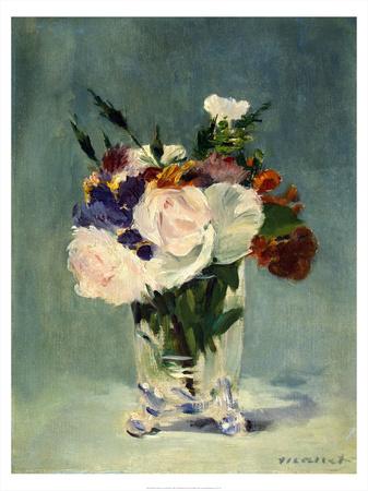 Flowers In A Crystal Vase Ll 1882 Art Print By Edouard Manet