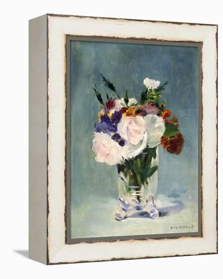 Flowers in a Crystal Vase-Edouard Manet-Framed Premier Image Canvas