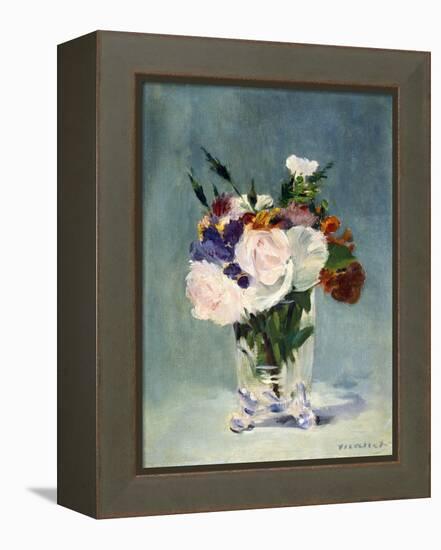 Flowers in a Crystal Vase-Edouard Manet-Framed Premier Image Canvas