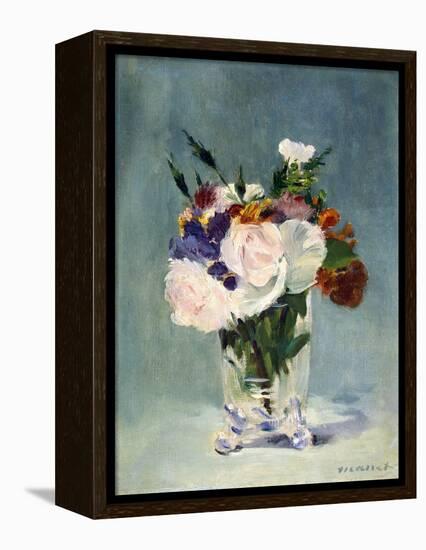 Flowers in a Crystal Vase-Edouard Manet-Framed Premier Image Canvas