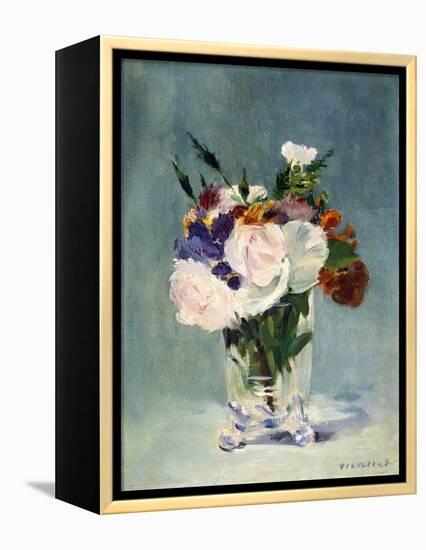 Flowers in a Crystal Vase-Edouard Manet-Framed Premier Image Canvas