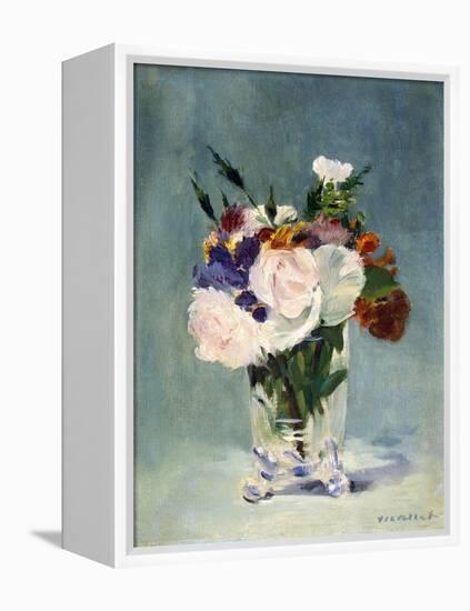 Flowers in a Crystal Vase-Edouard Manet-Framed Premier Image Canvas